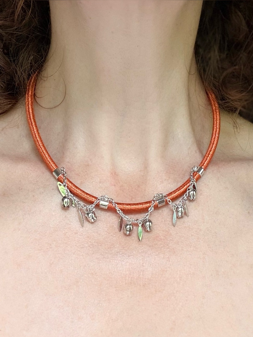 Sterling Silver & Charm Necklace by Calgaro Italy - New With Tags